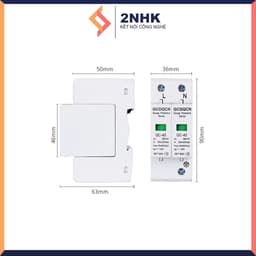 Bảo Vệ Chống Sét lan chuyền 1 pha AC 2P 40KA GECHELE 3