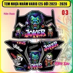 Tem dán nhựa nhám cho Vario 125 đời 2023-2026 joker . Mẫu mới hot trend cực chất 3