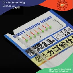 (Combo 2 Bộ 7 Lưỡi) thẻo 7 lưỡi câu cá mương siêu nhạy Rọ Mương, Thẻo Câu Mương  Màu Vàng Cam 3