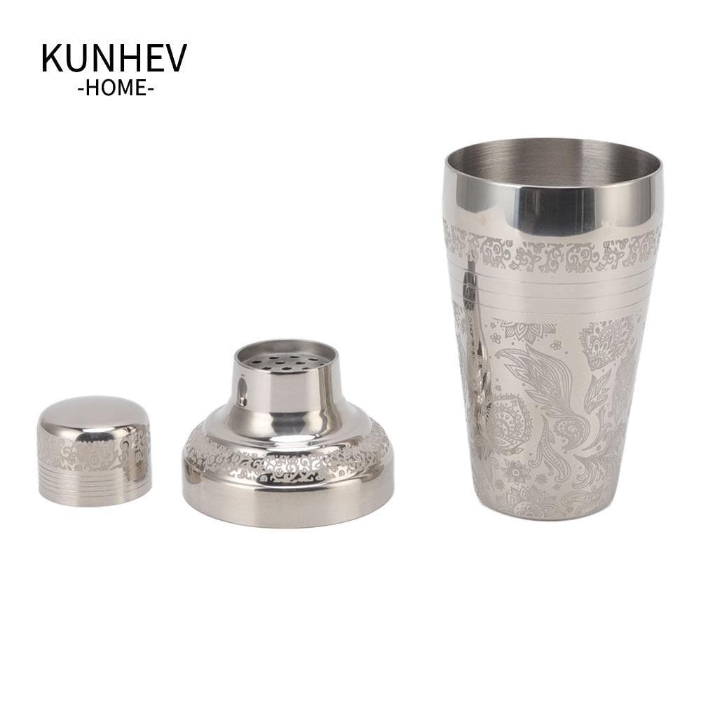 Bình lắc Cocktail KUNHEV, Máy trộn đồ uống khắc phong cách Nhật Bản bằng thép không gỉ, Máy rửa chén chuyên nghiệp Thanh trộn pha chế chống gỉ an toàn