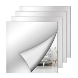 FIGHTINPC 1 Tấm Gương Acrylic, Nhãn Dán Gương Không Kính Đơn Giản Tự Dính, DIY Craft Chống Vỡ 1.6mm Gạch Gương Dày Phòng Tắm 6