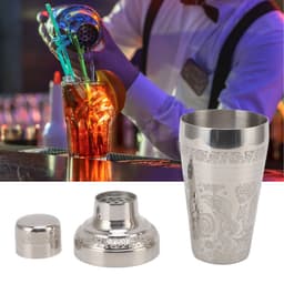 Bình lắc Cocktail KUNHEV, Máy trộn đồ uống khắc phong cách Nhật Bản bằng thép không gỉ, Máy rửa chén chuyên nghiệp Thanh trộn pha chế chống gỉ an toàn 3