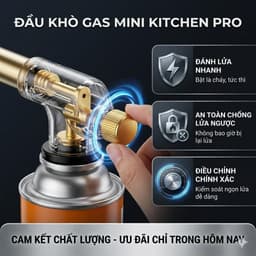 Khò ga mini chống bỏng có thể đảo ngược, dùng để nướng bánh tại nhà, đánh lửa, đốt lông lợn 3
