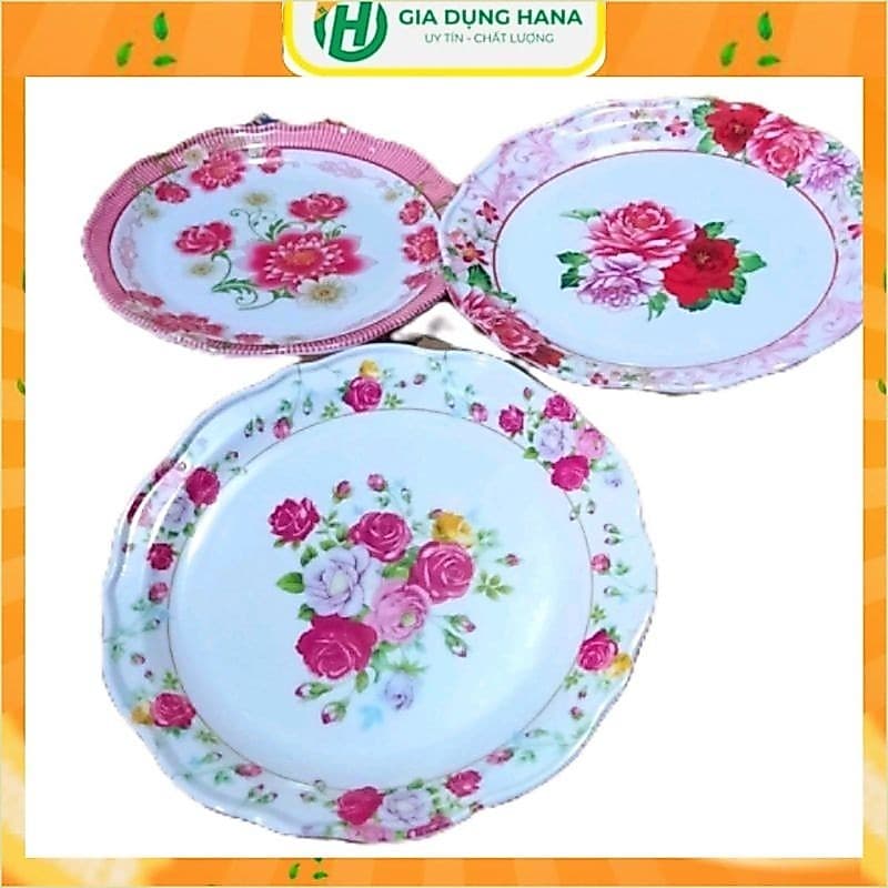 đĩa nhựa phíp hình hoa, bày hoa quả, bánh kẹo, đồ ăn…