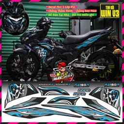Tem Xe Winner V3 Đẹp Đa Dạng Màu Sắc. Mẫu Chữ Tàu Tem Win V3 4