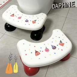 Ghế đẩu phòng tắm DAPHS, Bồn cầu tựa chân hoạt hình chống trượt, Thiết thực chắc chắn Hỗ trợ nhà vệ sinh Bước sử dụng phòng tắm 1
