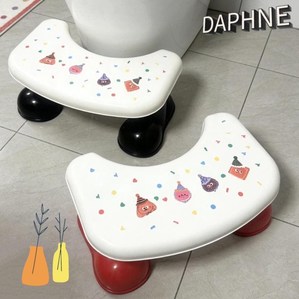 Ghế đẩu phòng tắm DAPHS, Bồn cầu tựa chân hoạt hình chống trượt, Thiết thực chắc chắn Hỗ trợ nhà vệ sinh Bước sử dụng phòng tắm