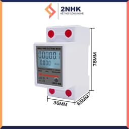 CÔNG TƠ ĐIỆN TỬ 80A loại 1 thông số và 4 thông số, đo số điện tiêu thụ (kWh), công suất (W), điện áp (V), cường độ (A) 5
