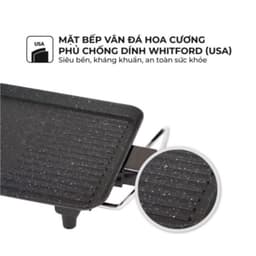 Bếp nướng điện Sunhouse không khó SHD4607 công suất 1500w 6 mức nhiệt, mặt tráng men chống dính,kjo 8