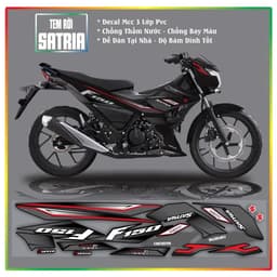 TEM XE SATRIA F150 TEM RỜI ĐỦ MÀU MẪU MỚI HÓT DECAL PVC 3 LỚP 5
