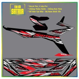 TEM xe satria RAIDER MỚI DECAL PVC 3 LỚP 2