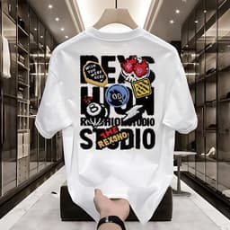 A0920  Hàng mới về! Áo thun tay ngắn in họa tiết, làm từ cotton nguyên chất, mềm mại và thoải mái. 1