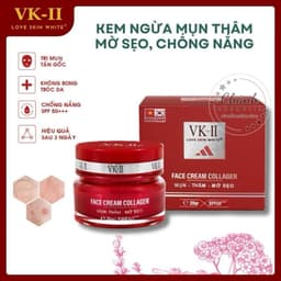 Kem Face Love Skin White VK-II Ngừa Mụn Thâm, Kháng Khuẩn, Trắng Da, Giữ Ẩm, Se Khít Chân Lông 20g 1