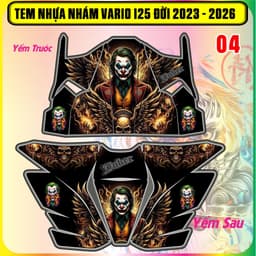 Tem dán nhựa nhám cho Vario 125 đời 2023-2026 joker . Mẫu mới hot trend cực chất 4