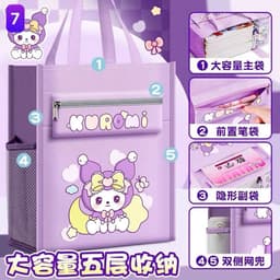 Cặp Học Thêm 3 Ngăn Tiện Lợi, Túi Xách Đi Học Phụ Đạo Nhiều Hình Dễ Thương Cho Bé 4