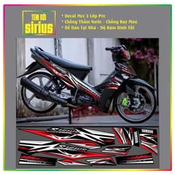 Tem Rời Sirius Tem Xe Sirius Chế Đẹp Phối Đủ màu Decal pvc 3 lớp 1