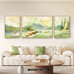 3 bức tranh canvas "Núi rừng chính" chất lượng cao - trang trí nhà cửaTranh trang trí phòng khách,trang trí, tranh tường 3