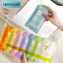 Bộ 7 Áo Mưa Dùng 1 Lần LOTIKA - Chống Nước Tiện Lợi Cho Trẻ Em ,Dễ Dàng Mang Theo Đi Du Lịch, Cắm Trại. 2