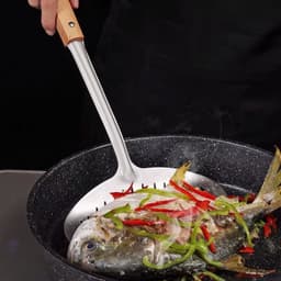 Xẻng inox lật cá rán nguyên con chuyên dụng cho nhà bếp cao cấp, dụng cụ lật cá nguyên con 5