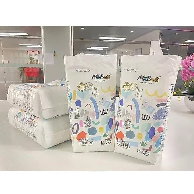 Bịch 50 miếng bỉm quần/dán Miobuss cao cấp cho con yêu đủ size M - 4XL bo mông,siêu thấm,chống hăm