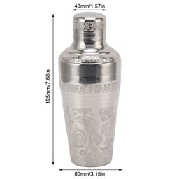 Bình lắc Cocktail KUNHEV, Máy trộn đồ uống khắc phong cách Nhật Bản bằng thép không gỉ, Máy rửa chén chuyên nghiệp Thanh trộn pha chế chống gỉ an toàn 2