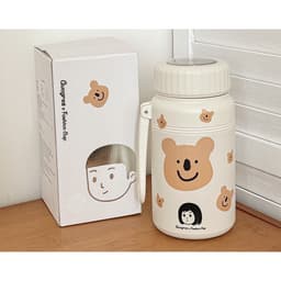 Bình Giữ Nhiệt In Hình Gấu thể tích 1000ML Chất Liệu INOX 316 Có Thể Giữ Nước Lạnh Và Nóng - Ly Giữ Nhiệt Inox 304 6