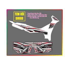 Tem Xe Sirius Chế Đẹp Tem Lc Sirius decal 3Lớp pcv 5