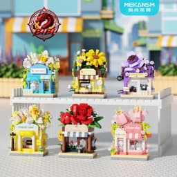Hộp Đồ Chơi Lắp Ráp Mô Hình,Xếp Hình Nhà Hoa Lắp Ghép Khu Phố Mini Xếp Hình Thành Phố Cửa Hàng Quà Tặng Cho Bé 1