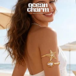 Vòng Bắp Tay Nữ Sao Biển - Quà Tặng Vibe Ocean Charm, Có Sẵn, Phong Cách Hàn Quốc, Thời Trang Sang Trọng 1