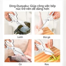 Kéo Nhà Bếp Đa Năng Bằng Thép Không Gỉ Kéo Nấu Ăn Đa Năng Kéo Cắt Xương Vịt, Cá Và Gà Kéo Gia Dụng 2