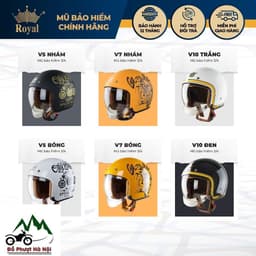 Mũ bảo hiểm 3/4 Royal m139 chính hãng kính âm thời trang cho nam và nữ đi xe máy 3