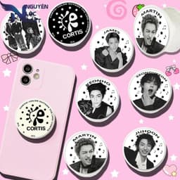 Giá đỡ điện thoại acrylic Kpop  Griptok KEONHO MARTIN JAMES JUHOON SEONGHYEON giá đỡ ngón tay gấp ph nlp 1