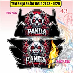 tem vario tem dán yếm đen nhựa nhám vario 125 2023 - 2025 mẫu mới 2