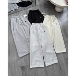 Quần suông thêu ngựa chất nỉ 2za dày đẹp cạp cao có chun 3