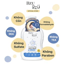 Sữa Tắm Gội BZU BZU Cho Bé 2in1 – Chiết Xuất Tự Nhiên, Làm Sạch Dịu Nhẹ, Dưỡng Ẩm Da Mềm Mịn Cho Trẻ Sơ Sinh hyhybaby 3