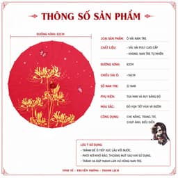 Ô vải cosplay HOA THÀNH phụ kiện chụp ảnh phong cách cổ trang Thiên quan tứ phúc 4