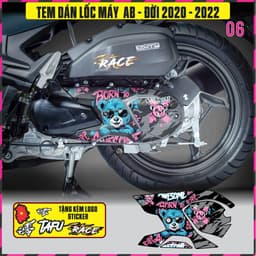 Tem Dán lốc Máy Xe AB Airblade Đời 2020-2022 Decal 3lop chống thấm nước 1