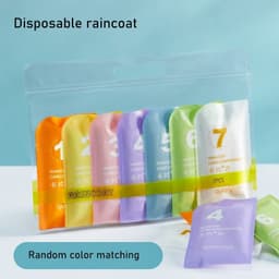 Bộ 7 Áo Mưa Dùng 1 Lần LOTIKA - Chống Nước Tiện Lợi Cho Trẻ Em ,Dễ Dàng Mang Theo Đi Du Lịch, Cắm Trại. 6