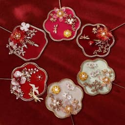 Quạt mini cô dâu cầm tay phụ kiện chụp ảnh đám cưới thanh lịch sang trọng 2