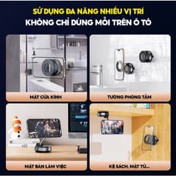 Giá Đỡ Điện Thoại Chính Hãng K007 Hít Chân Không Từ Tính Mạnh Mẽ Xoay 360° Hợp Kim Cao Cấp 1
