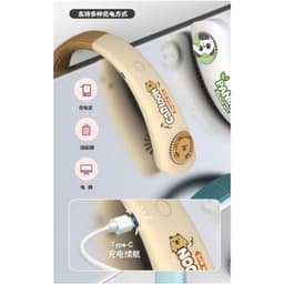 Quạt Đeo Cổ Mini 3 Cấp Độ Gió Hình Thú Dễ Thương Pin Trâu 1800mAh Quạt Sạc USB Tiện Lợi Mùa Hè 3