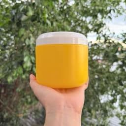 [Combo 10] Hũ nhựa HDPE 500gr, màu vàng tươi, dùng để đựng kem ủ đựng kem body, đựng kem dưỡng 3