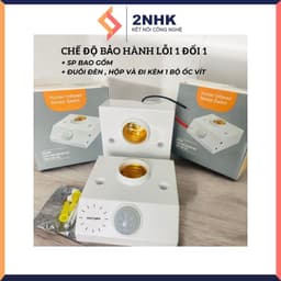 Đuôi đèn cảm ứng chuyển động sử dụng tia hồng ngoại, chuôi đèn cảm biến ứng tự sáng khi có người,, tắt khi không người 6