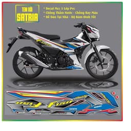 TEM XE SATRIA F150 TEM RỜI ĐỦ MÀU MẪU MỚI HÓT DECAL PVC 3 LỚP 2