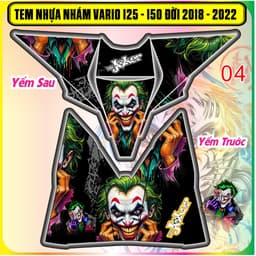 Tem dán nhựa nhám Joker cho Vario 125 150 đời 2018-2022 dễ dán, phong cách mới hot trend 4
