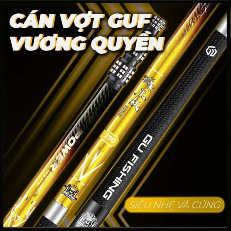 Cán Vợt GUF Vương Quyền Săn Hàng ( Vàng Đen )