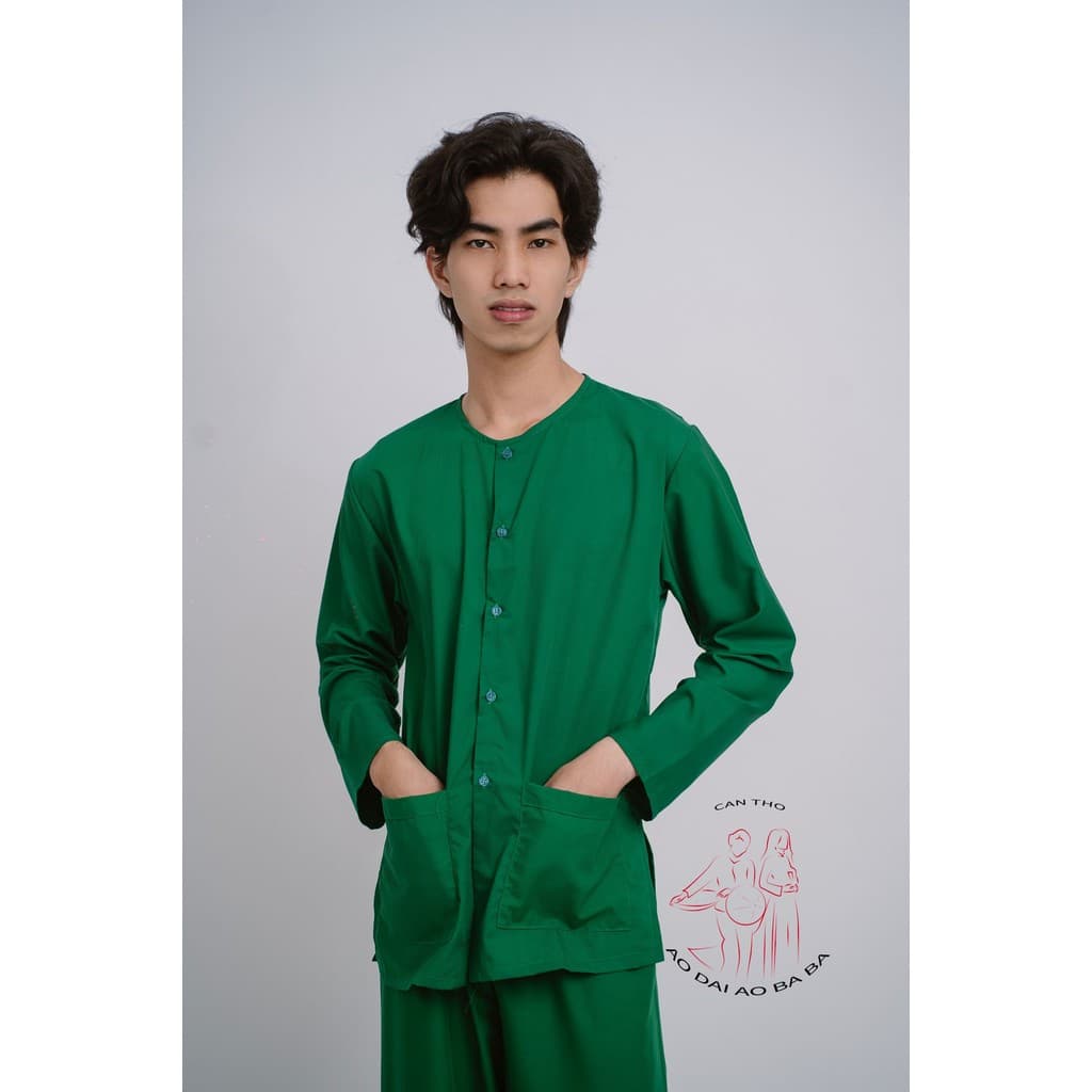 BIGSIZE Bộ bà ba Cate màu xanh lá- Miền tây giá rẻ- Có bộ bà ba Bigsize- Bà ba sỉ toàn quốc, may áo bà ba theo yêu cầu