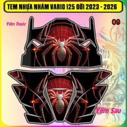 Tem dán nhựa nhám cho Vario 125 đời 2023-2026 Mẫu Spiderman . Mẫu mới hot trend cực chất 9