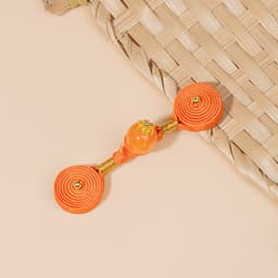 NÚT THẮT ĐƠN XOẮN HẠT MAI VÀNG  NÚT TÀU TRUNG HOA - PHỤ KIỆN TRANG TRÍ CỔ TRANG THANH LỊCH ÁO DÀI SƯỜN XÁM 4