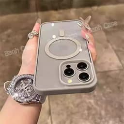 Ốp điện thoại sạc không dây từ tính hình vuông sang trọng Ốp lưng iPhone17 16 15 14 13 12 11 Pro Max 7 8 Plus XR XS Max 2
